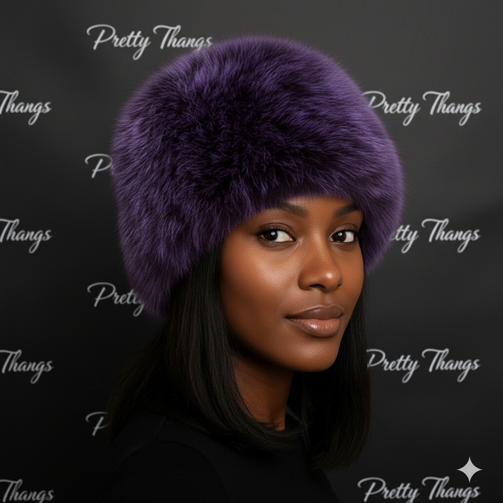 Purple Fur Hat
